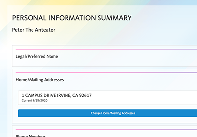 UCPath view of address change